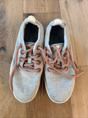 Allbirds Gray Felt Sneakers with Copper Laces
